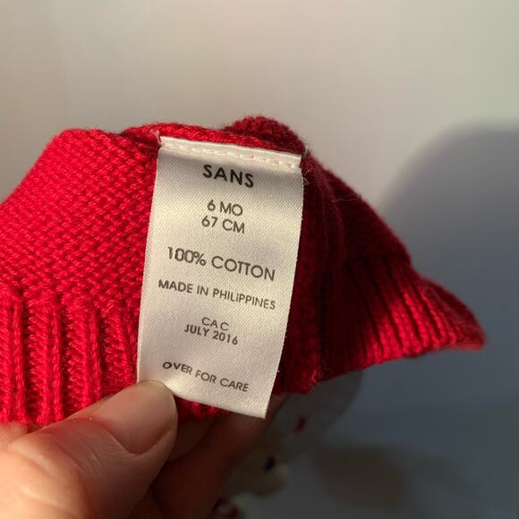 Zubels Santa 100% Cotton Knit Sweater Baby 6 Months - Picture 6 of 6